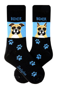 Sabyloo Women’s Boxer Dog Crew Socks