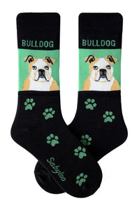 Sabyloo Women’s Bulldog Dog Crew Socks