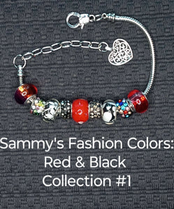 Celebrate Sammy! Bracelets - Sammy’s Fashion Colors: Red & Black Collection