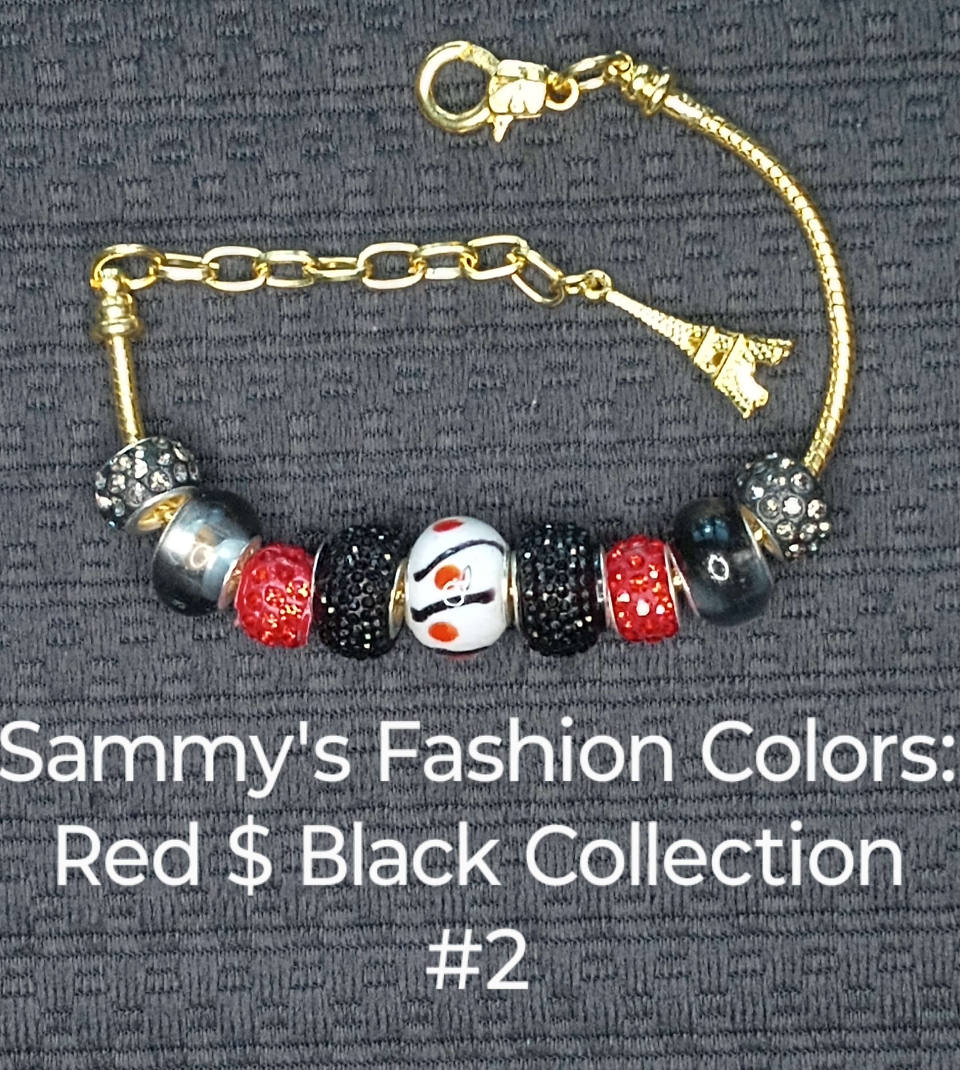 Celebrate Sammy! Bracelets - Sammy’s Fashion Colors: Red & Black Collection