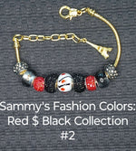 Load image into Gallery viewer, Celebrate Sammy! Bracelets - Sammy’s Fashion Colors: Red &amp; Black Collection
