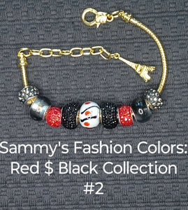 Celebrate Sammy! Bracelets - Sammy’s Fashion Colors: Red & Black Collection