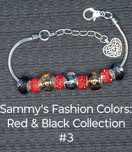 Celebrate Sammy! Bracelets - Sammy’s Fashion Colors: Red & Black Collection