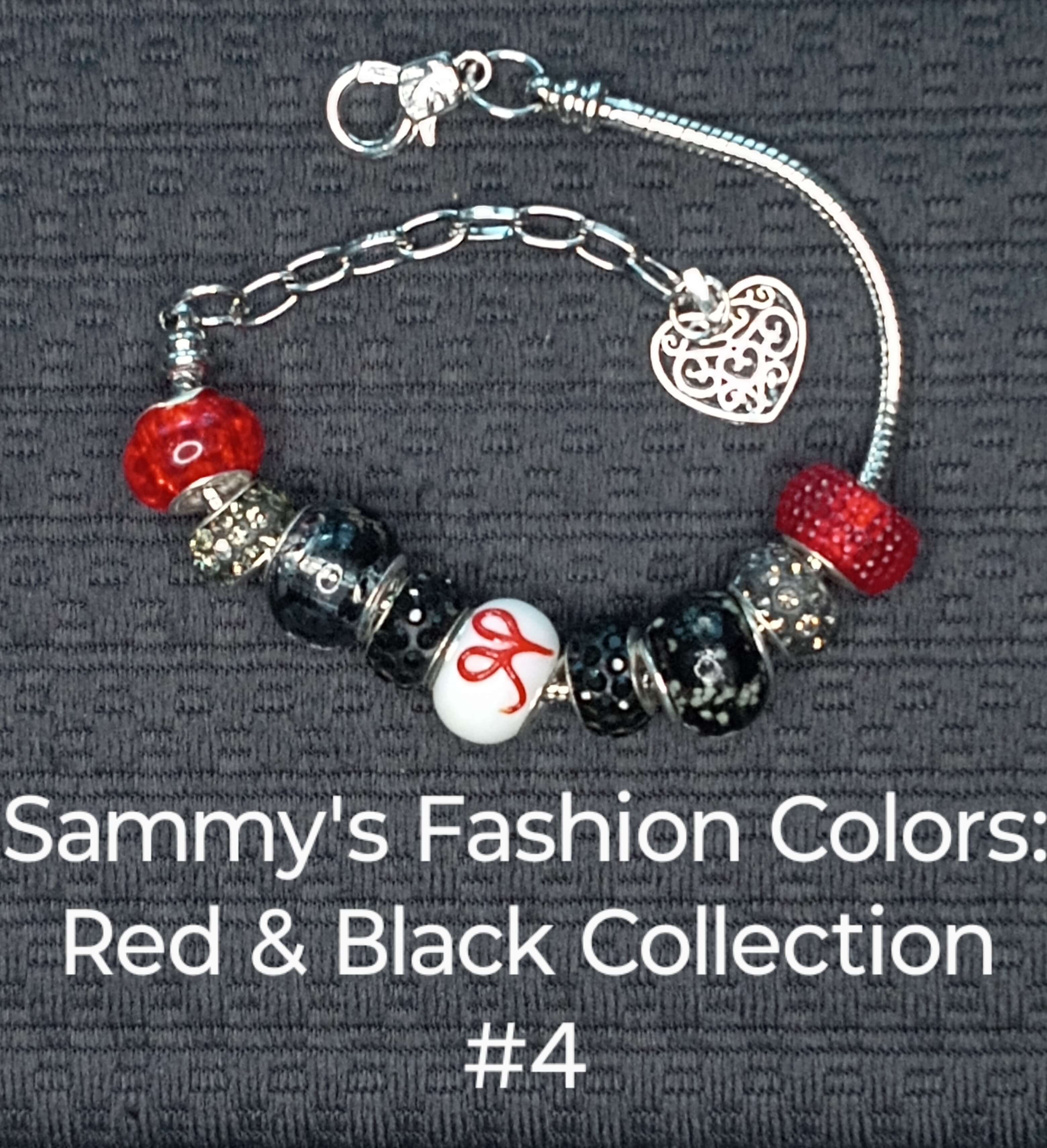 Celebrate Sammy! Bracelets - Sammy’s Fashion Colors: Red & Black Collection