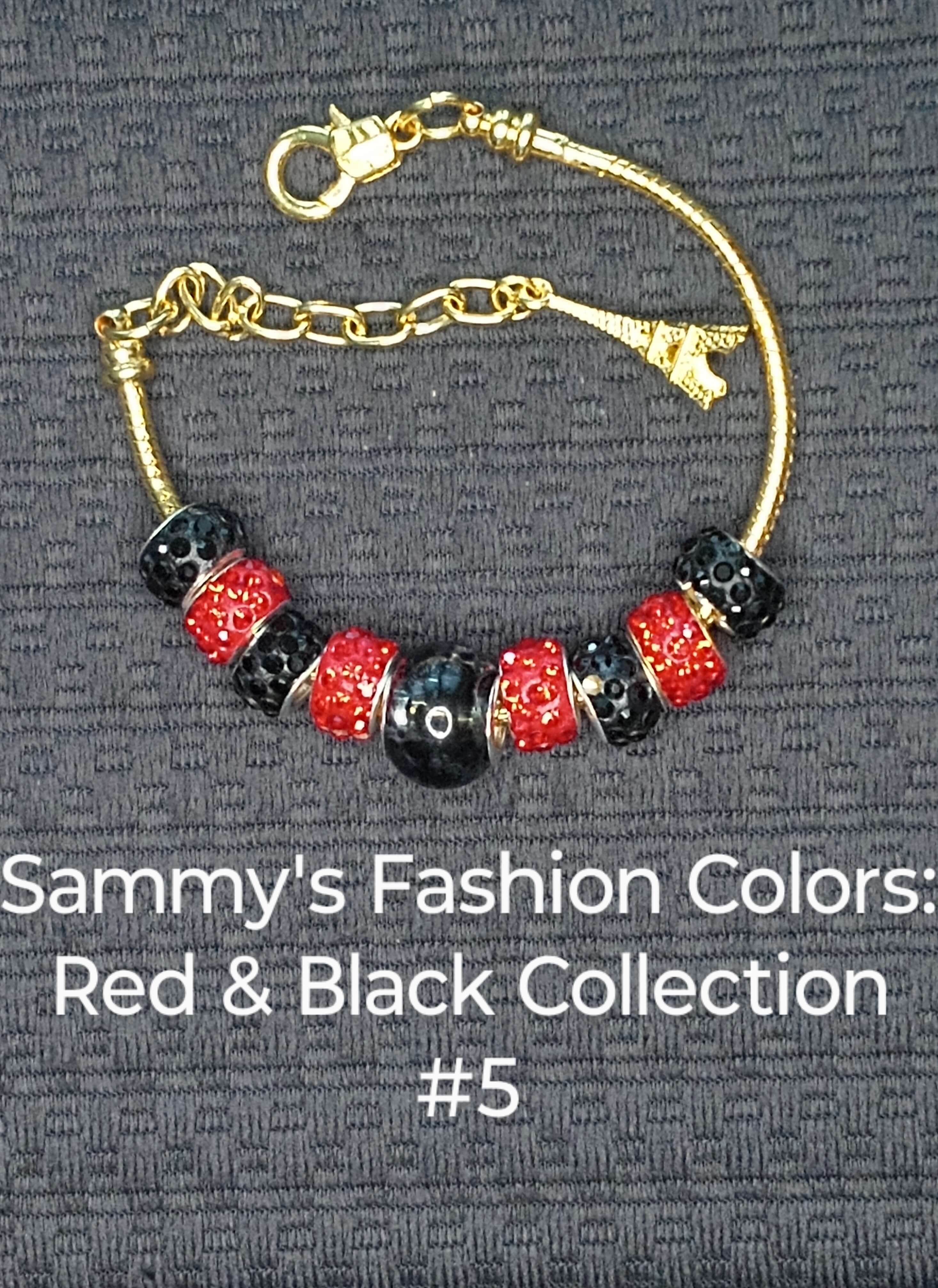 Celebrate Sammy! Bracelets - Sammy’s Fashion Colors: Red & Black Collection