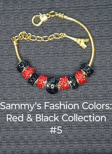 Celebrate Sammy! Bracelets - Sammy’s Fashion Colors: Red & Black Collection
