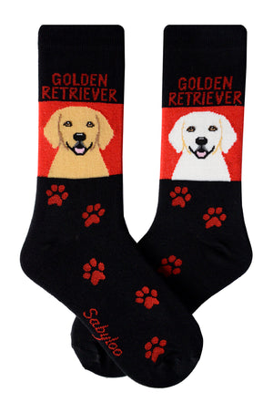 Sabyloo Women’s Golden Retriever Dog Crew Socks