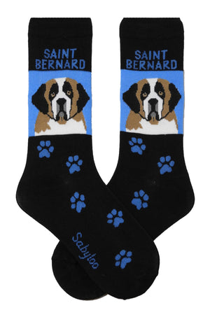 Sabyloo Women’s Saint Bernard Dog Crew Socks