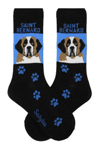 Sabyloo Women’s Saint Bernard Dog Crew Socks