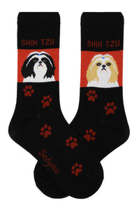 Sabyloo Women’s Shih Tzu Dog Crew Socks