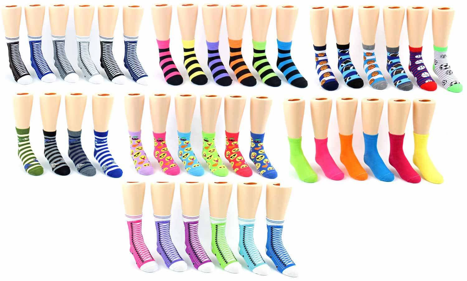 Sock Donation Drive Socks - Children's Novelty Crew Socks - Assorted Sytles