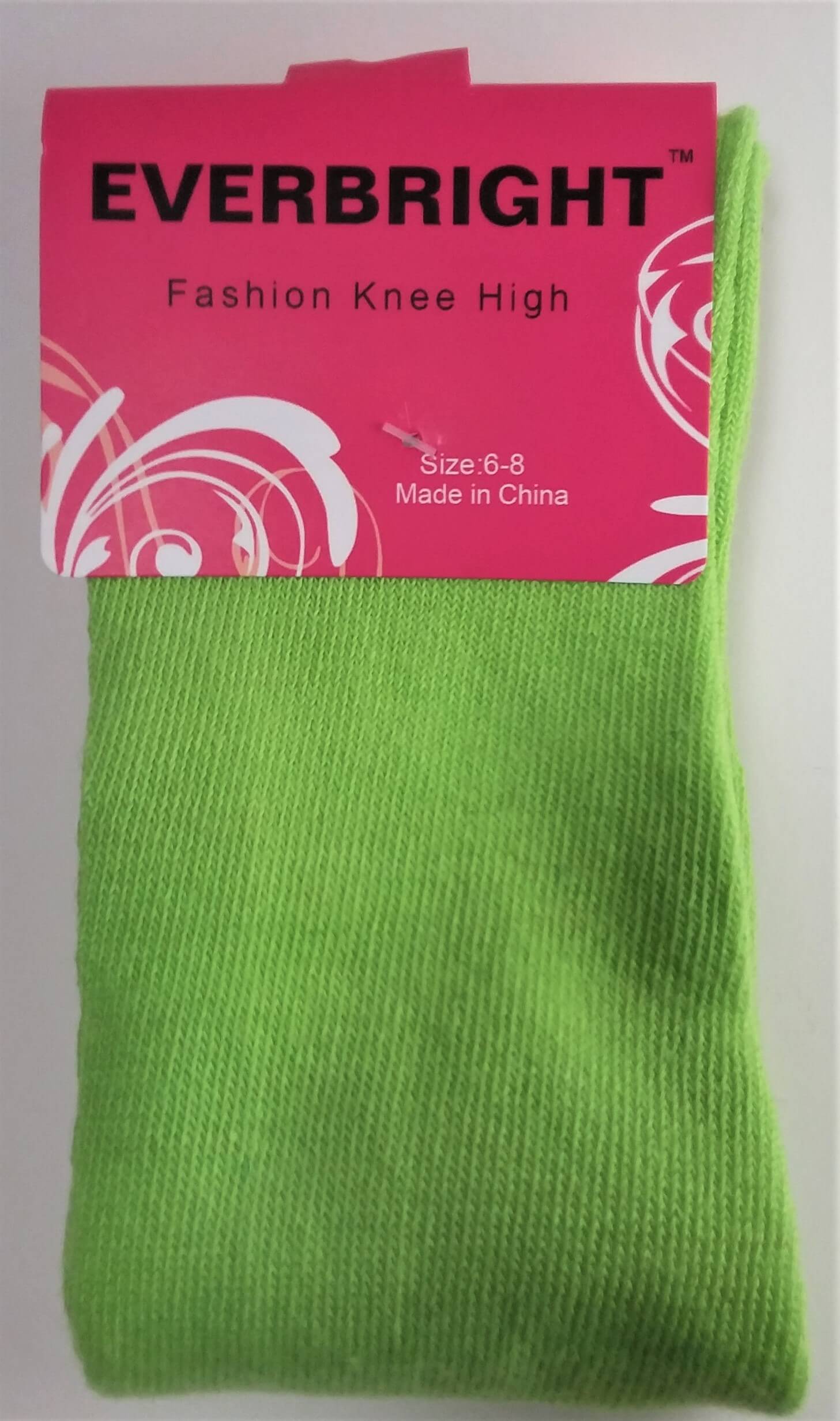 Children's Solid Green Knee High Socks