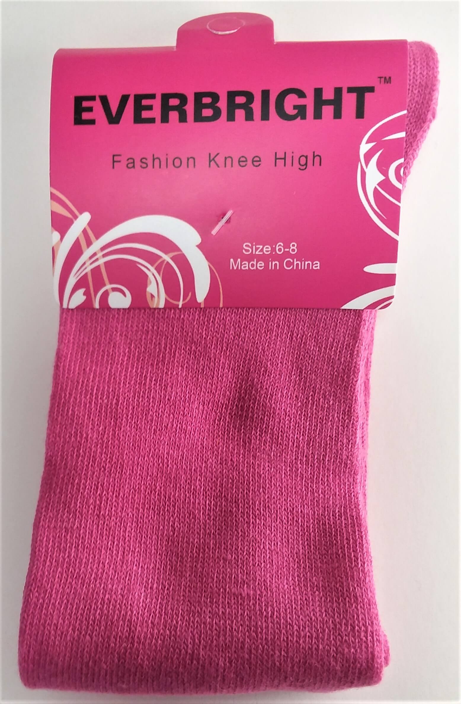 Children's Solid Pink Knee High Socks