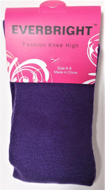 Load image into Gallery viewer, Children&#39;s Solid Purple Knee High Socks
