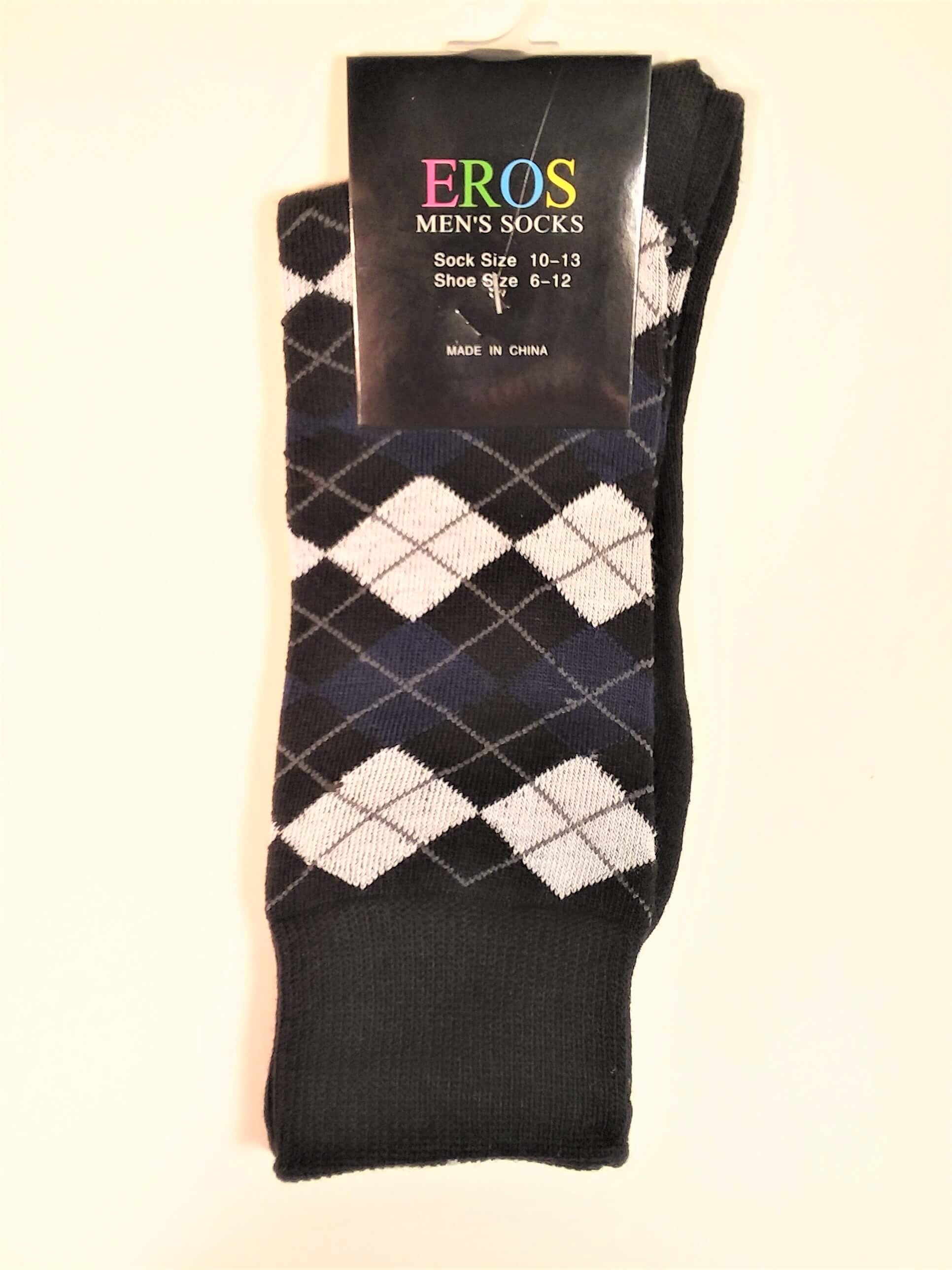 Men's Argyle Crew Socks