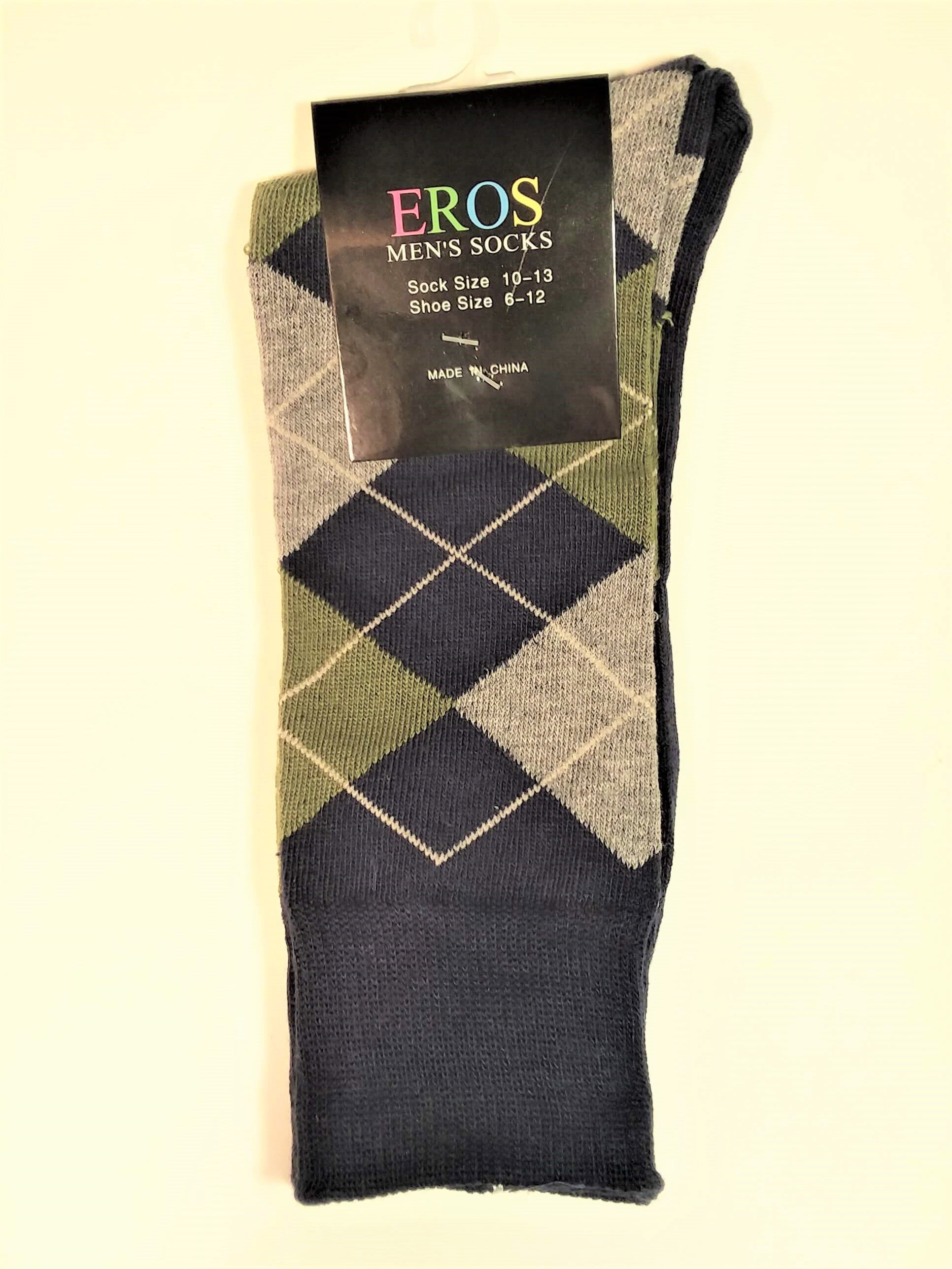 Men's Argyle Crew Socks