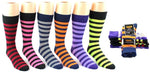 Load image into Gallery viewer, Men&#39;s Stitch Stripe Crew Socks
