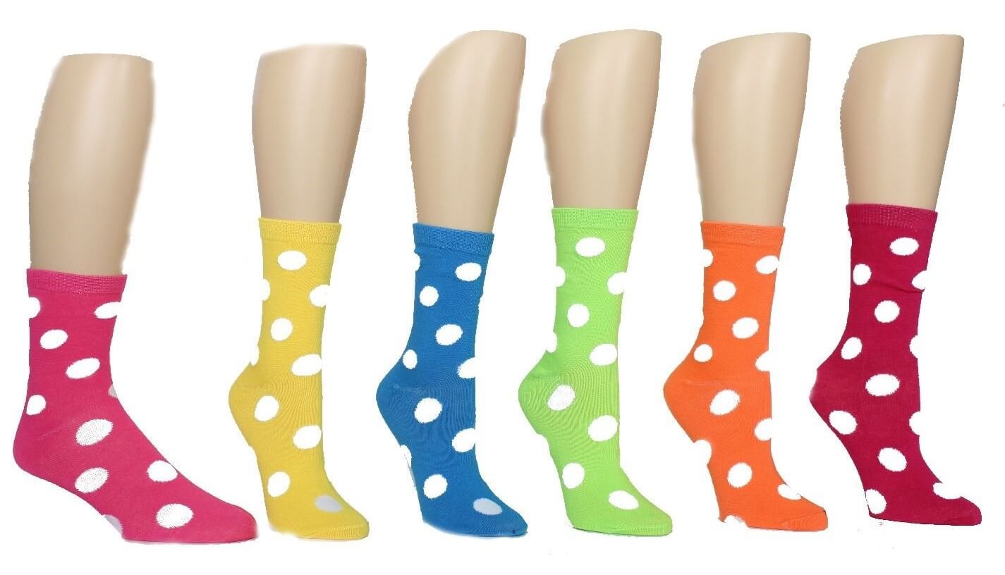 Women's Dot Crew Socks