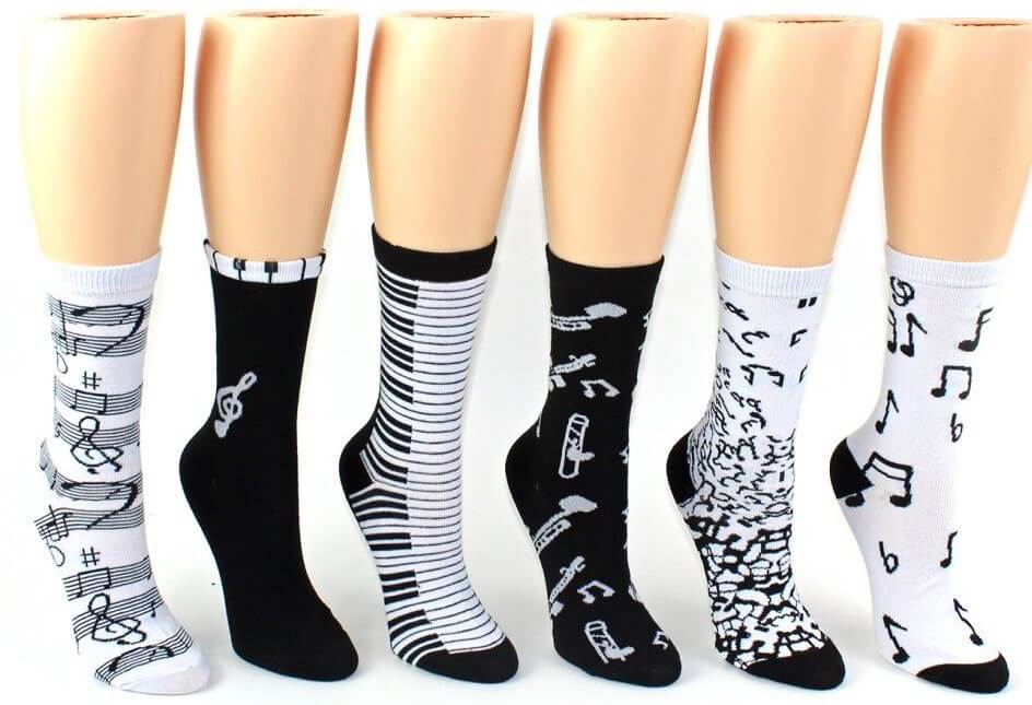 Women's Music Crew Socks