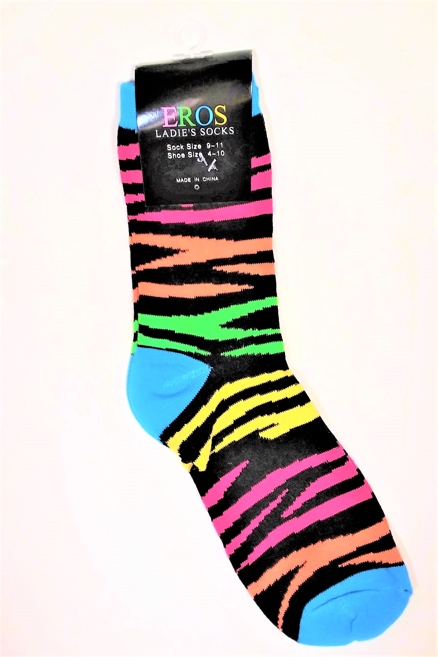 Women's Tiger-Striped Crew Socks