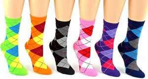 Women's Argyle Crew Socks