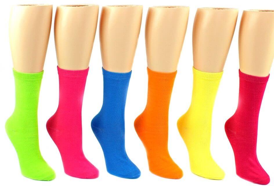 Sammy Same-Selection-But-Different-Color Bundle - Women's Solid Neon Crew Socks