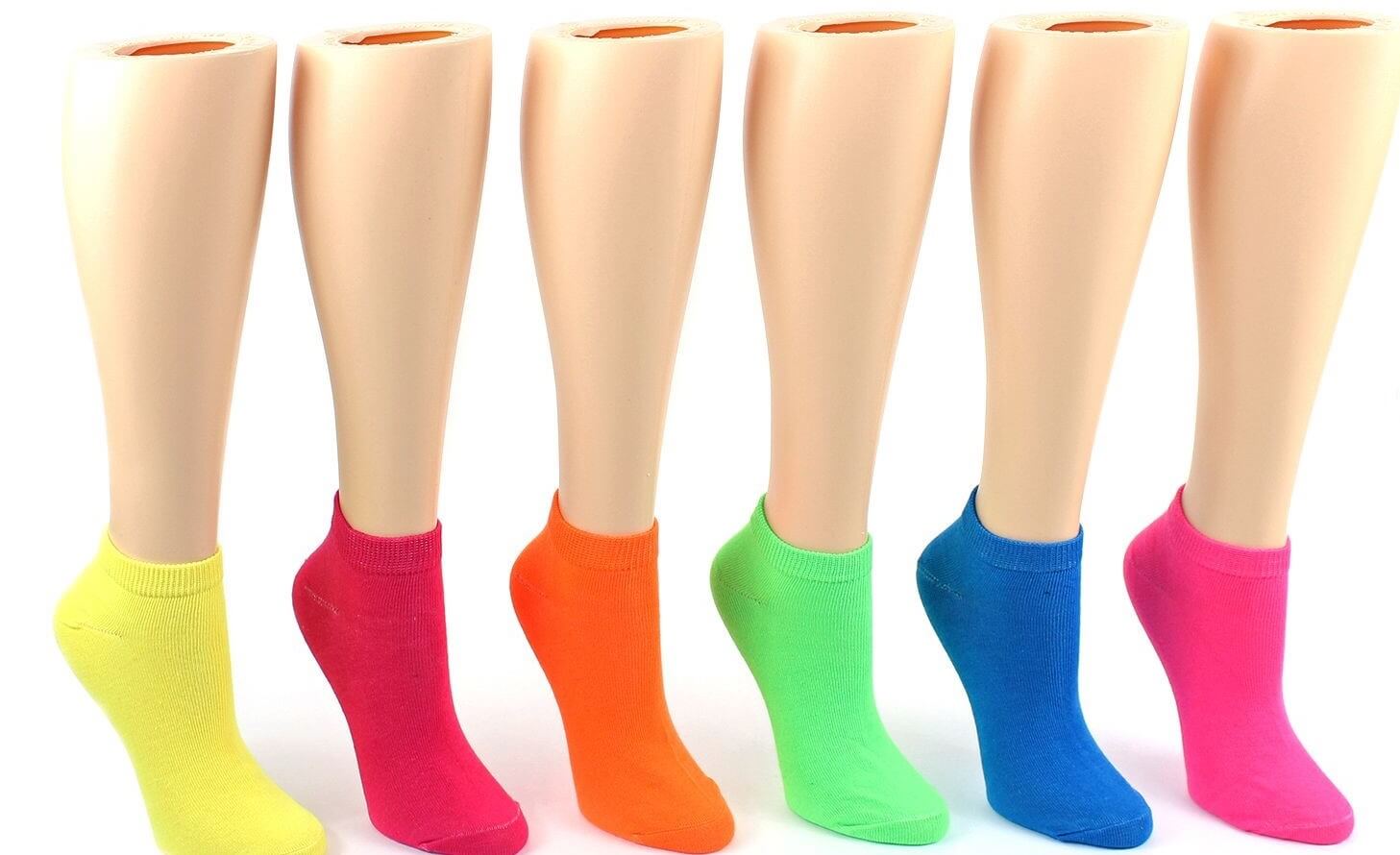 Crazy Neon Low Cut Socks Gift Bag for Women!