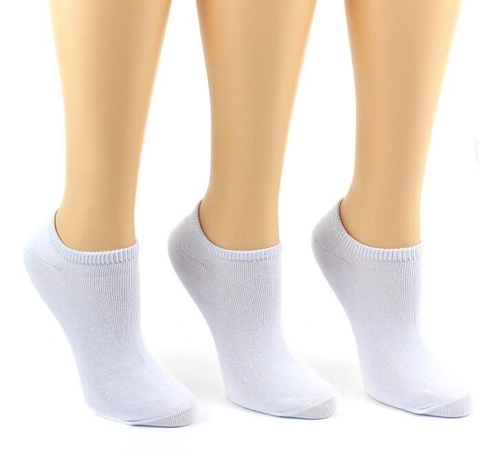 Women's Classic White No Show Socks