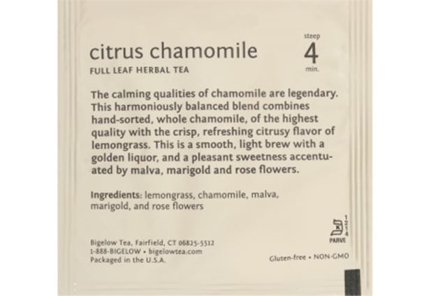 Bigelow Steep Cafe Citrus Chamomile Herbal Tea