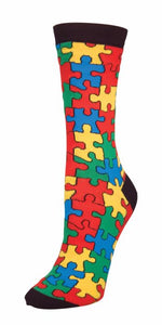 Women's Puzzle Piece Crew Socks