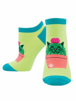 Load image into Gallery viewer, Women&#39;s Kitty Cactus Low Cut Socks
